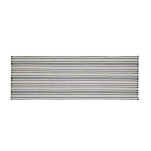 Finders Keepers 12 in. W x 36 in. L White Gray Chevron Cotton Table Runner