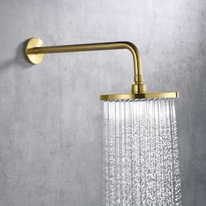 15 in. Shower Arm and Flange, Brushed Gold