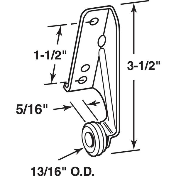 Pack of 2 2 Piece Prime-Line MP7257 Drawer Track Center Roller Pack of 2 2 Piece Prime-Line MP7257 Drawer Track Center Roller
