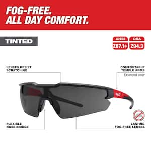 Safety Glasses with Tinted Fog-Free Lenses (2-Pack)