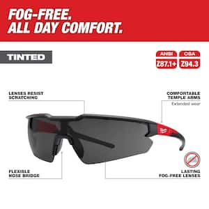 Safety Glasses with Tinted Fog-Free Lenses (12-Pack)