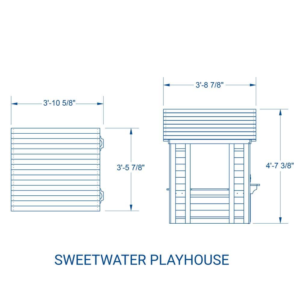 Sweetwater Cedar Wooden Playhouse with Snack Window