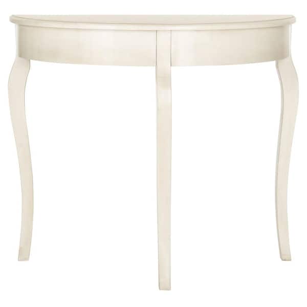 SAFAVIEH Sema 34 in. Off-White Wood Console Table
