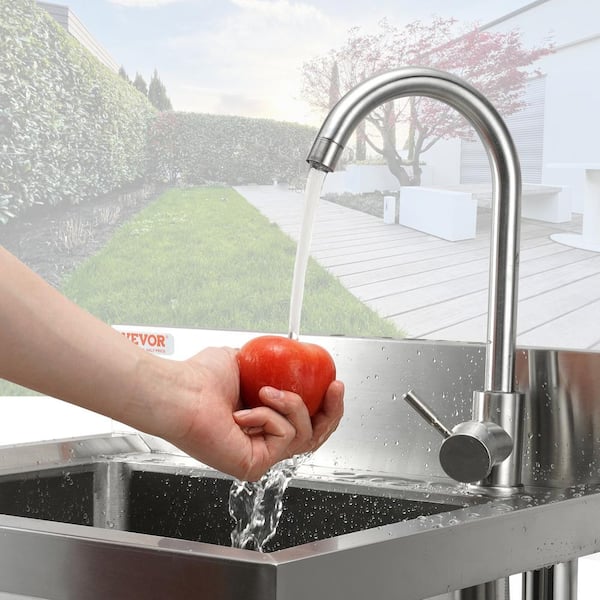 Stainless Steel Utility Sink 1 Compartment 16 x 13 x 8.7 in. Commercial Single Bowl Sinks