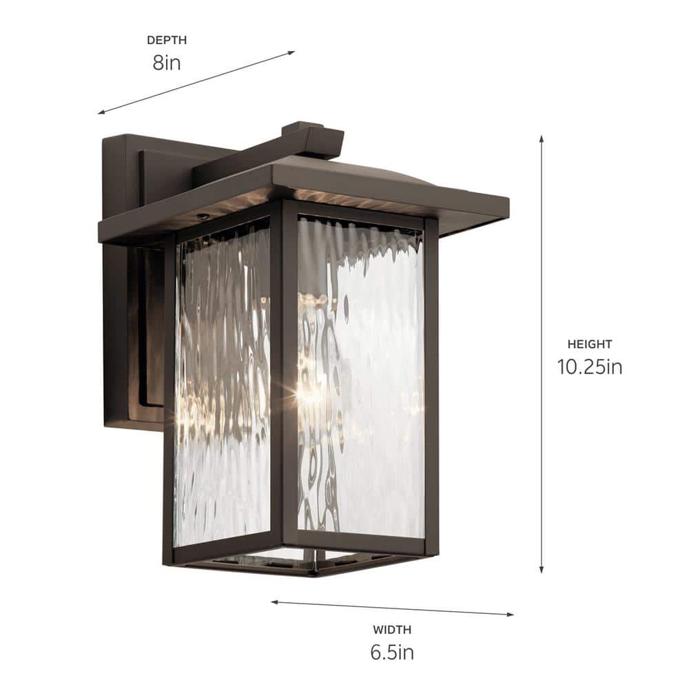 Olde Bronze 10.75" Outdoor Wall Sconce with Clear Glass Shade