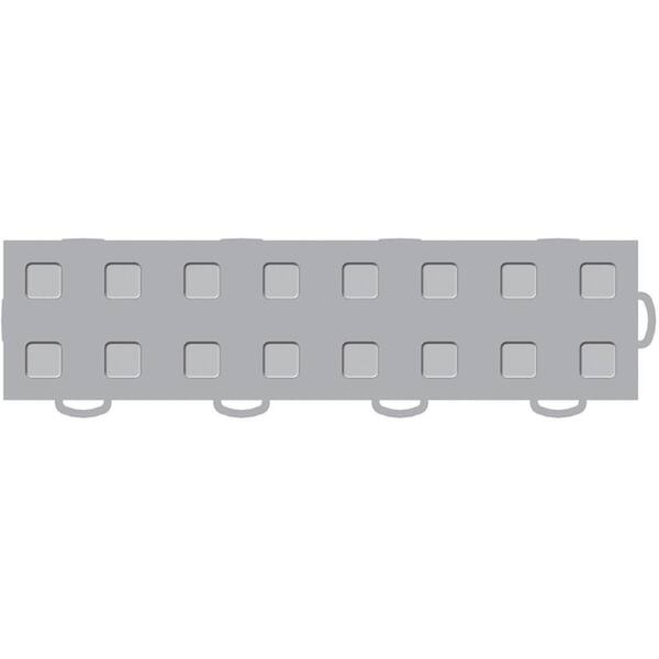 WeatherTech TechFloor 3 in. x 12 in. Grey/Grey Vinyl Flooring Tiles (Right Loop) (Quantity of 10)