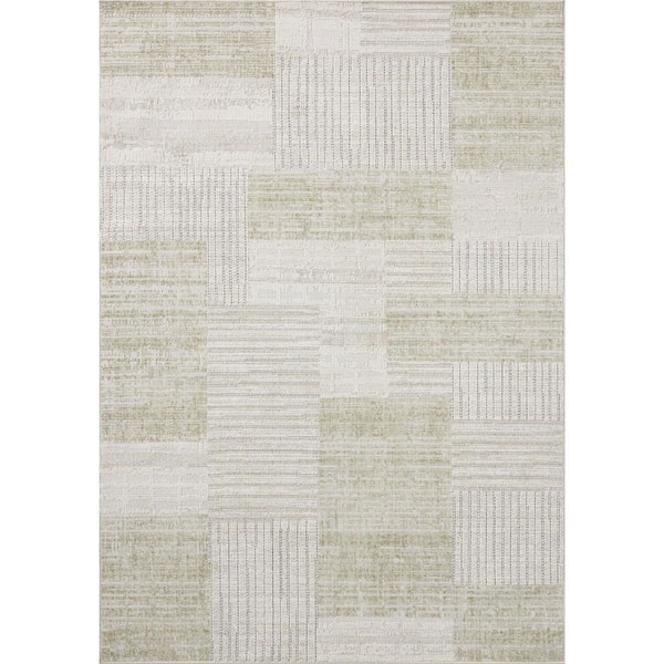 Roxie Linen/Sage 6 ft. 3 in. x 9 ft. 3 in. Contemporary Area Rug