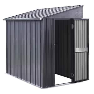 4 ft. W x 8 ft. D Metal Lean-to Shed Storage Shed 33 sq. ft. in Gray