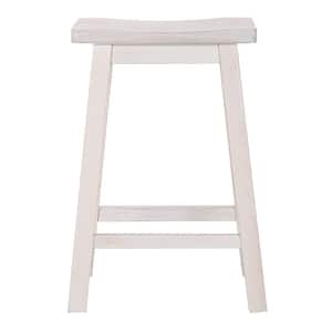 Lincoln 29 in. Antique White Solid Wood Bar Stool (Set of 2)