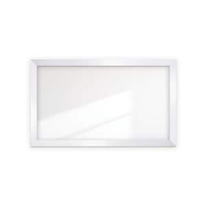 Farmhouse Pearl White Framed Wide Wall Mirror 67 in. W x 40 in. H