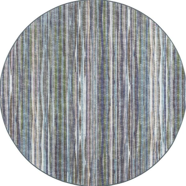 10' Round Purple Ombre Runner Rug