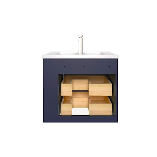 HOMEVY STUDIO Rita 24.25 in. Single Sink Wallmount Bath Vanity