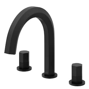 Hart Two Handle Three-Hole Widespread Bathroom Faucet in Matte Black