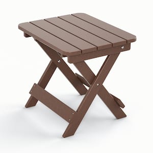 Brown HDPE Composite Outdoor Side Table