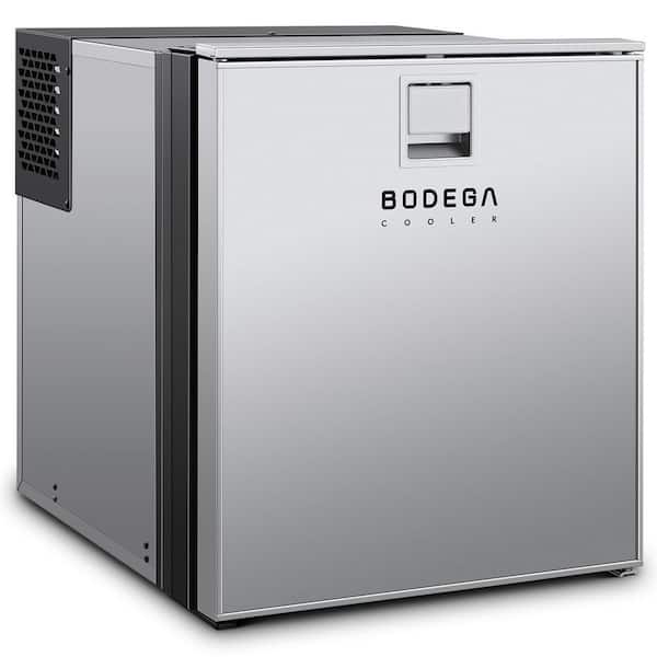 BODEGA 2.1 cu. ft. 63.4 qt. RV Refrigerator Dual Zone 12-Volt Car Refrigerator with 12/24V DC in Silver
