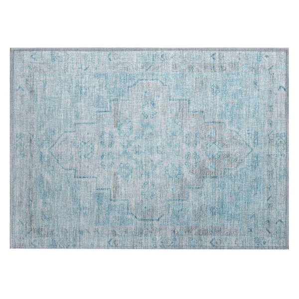 Chantille Machine Washable Indoor/Outdoor Abstract ACN1918 Sky 2 ft. x 3 ft. Accent Rug