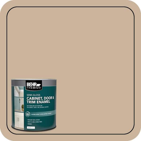 1 qt. #PPU4-07 Mushroom Bisque Semi-Gloss Enamel Interior/Exterior Cabinet, Door & Trim Paint
