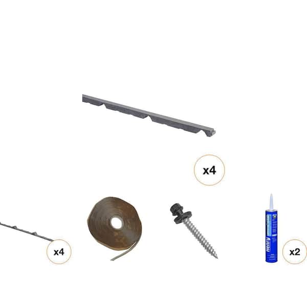 3 ft. Inside/Outside Closure Strip (8-Pack), 50 ft. Butyl Tape, 10.1 oz. Sealant, and 1-1/2 in. Wood Screws (250-Piece)