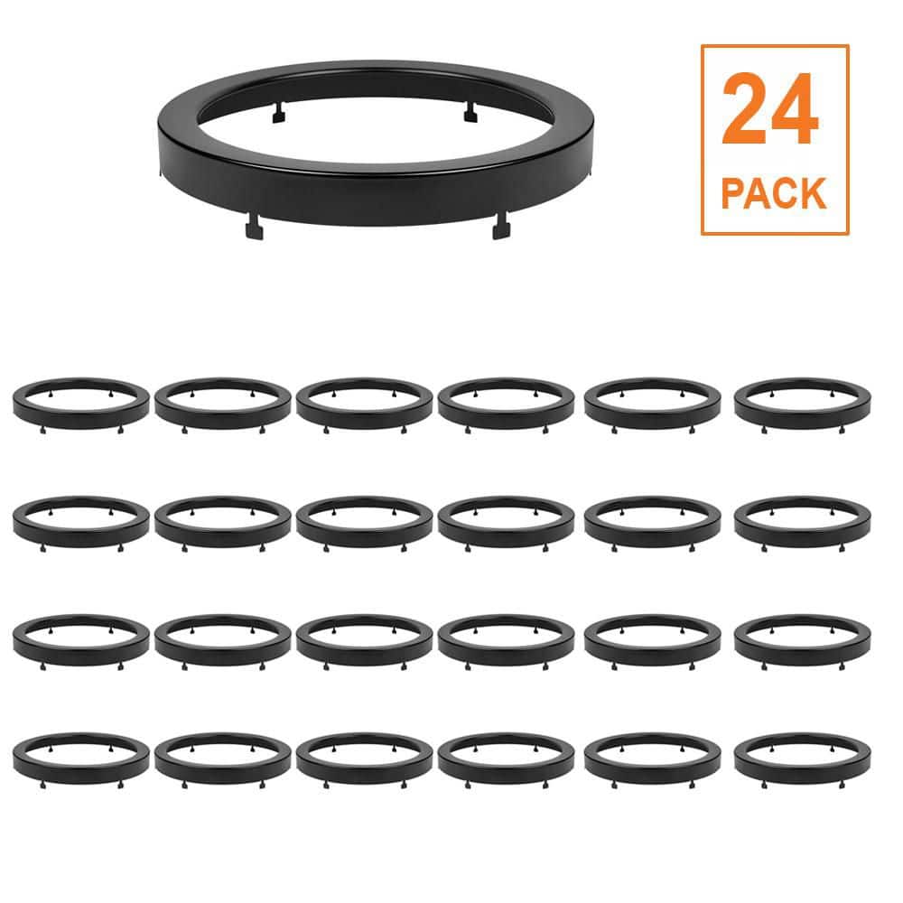 Leviton SDR 7 in. Matte Black Finish, Round Trim Ring for Recessed Light