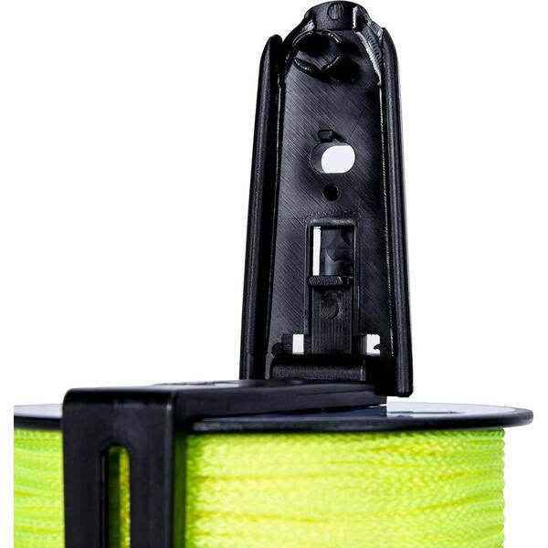 HONGDA Professional Mason Line – #18 Braided Nylon String, 328FT On Folding Reel, High-Vis Fluorescent Yellow For Concrete & Gardening
