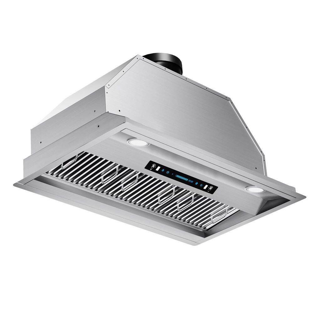 42 in. 600 CFM Convertible Insert Range Hood in Stainless Steel with LED, Gesture Control and 10-Yr Warranty price history on PriceWatchPro