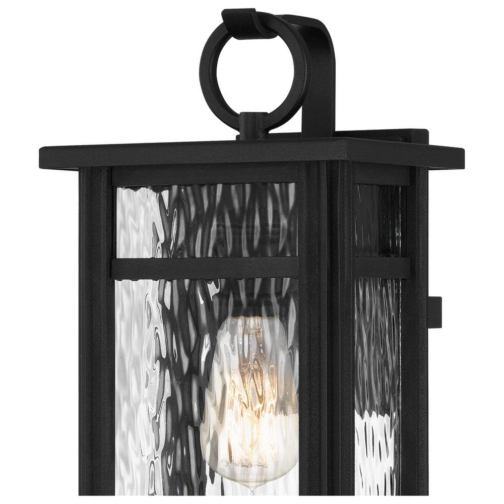 Moira 16" Earth Black Steel Outdoor Wall Lantern