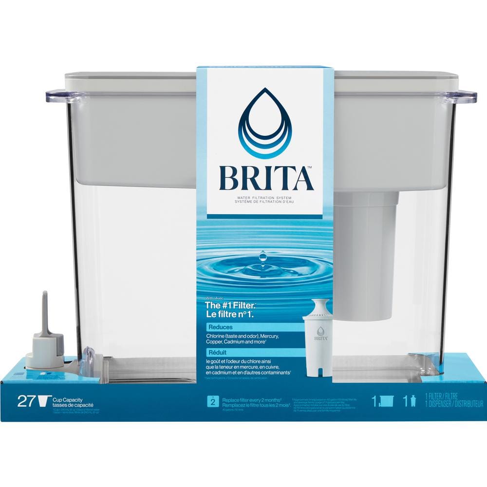  Brita Large Water Filter Pitcher for Tap and Drinking Water  with 1 Standard Filter, Lasts 2 Months, 10 Cup Capacity, BPA Free, White:  Home & Kitchen