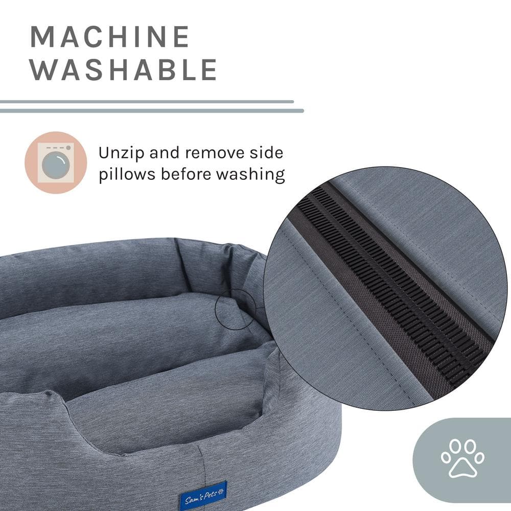 Missy Small Navy Blue Round Outdoor Pet Bed