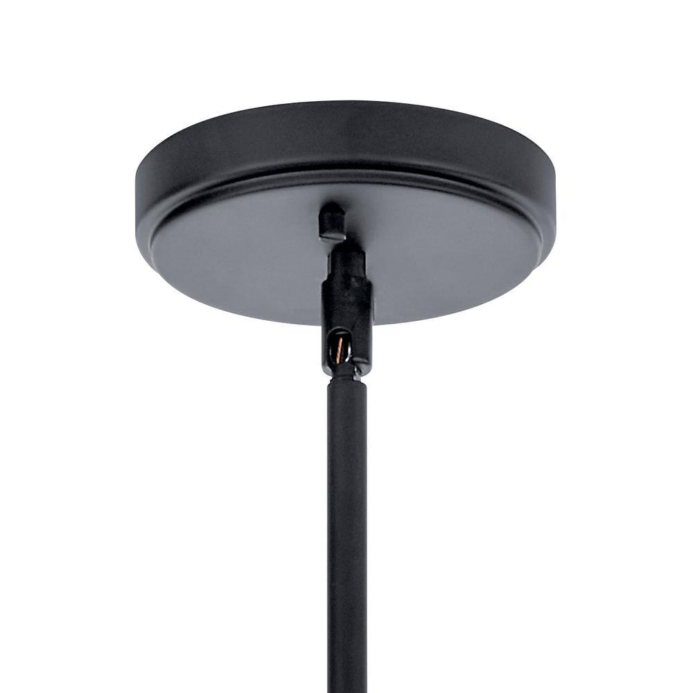 Aivian 30'' Black and Clear Glass 5-Light Chandelier
