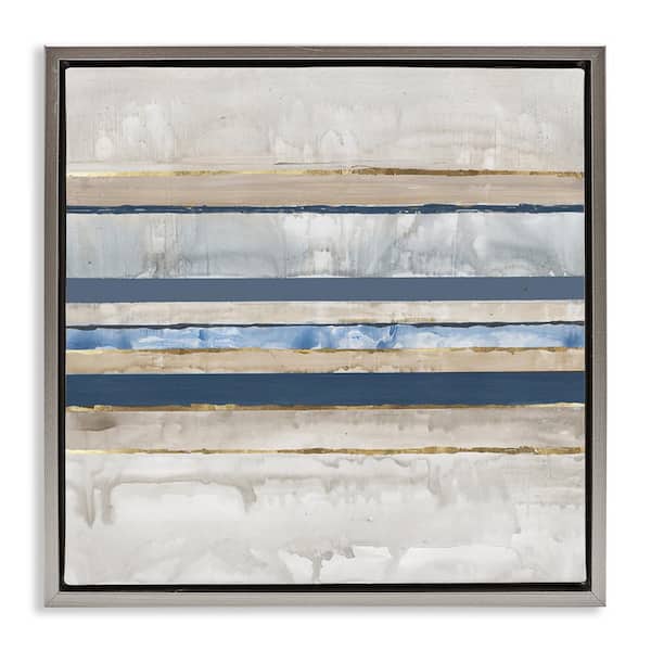 Stupell Industries Nautical Tone Stripes by Lera Gray Floater Frame Abstract Graphic Art Print 18 in. x 18 in.