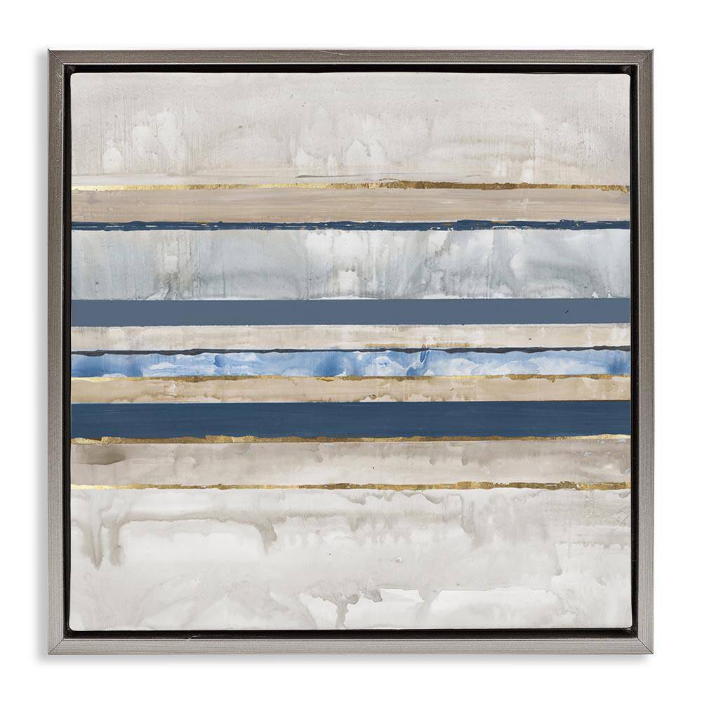 Nautical Tone Stripes by Lera Gray Floater Frame Abstract Graphic Art Print 25 in. x 25 in. price history on PriceWatchPro