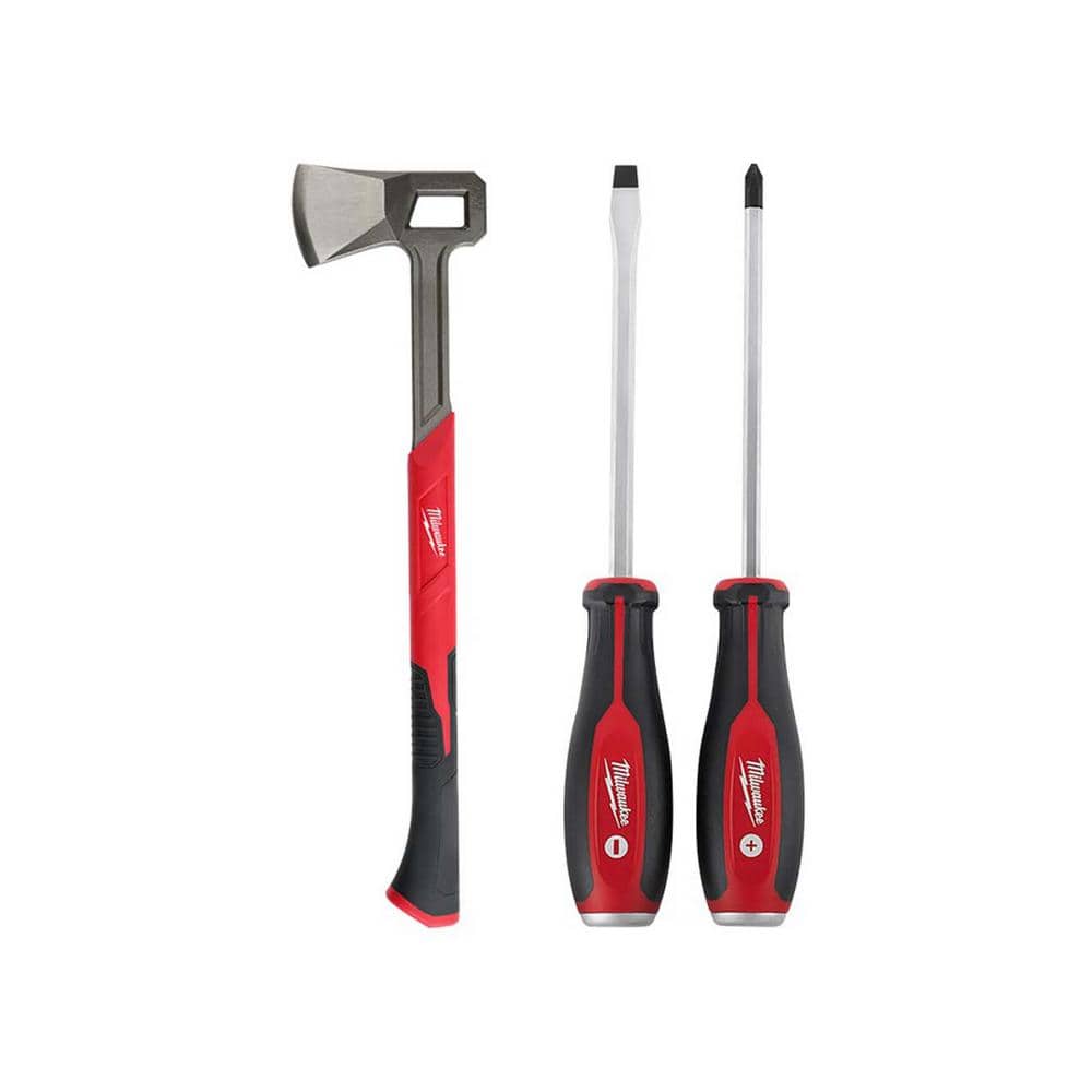 Milwaukee 26 in. Splitting Axe with Demolition Screwdriver Set 48-22-9062- 48-22-2702 The Home Depot