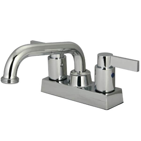 Kingston Brass NuvoFusion 2-Handle Laundry and Utility Faucet in Polished Chrome