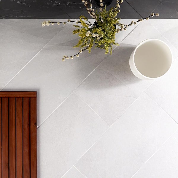 Copley Bianco 12 in. x 24 in. 10mm Matte Stone Look Porcelain Floor and Wall Tile (6-Piece/11.62 sq. ft./Box)