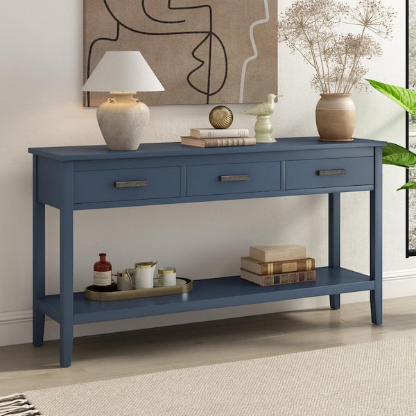 Navy blue hall deals table