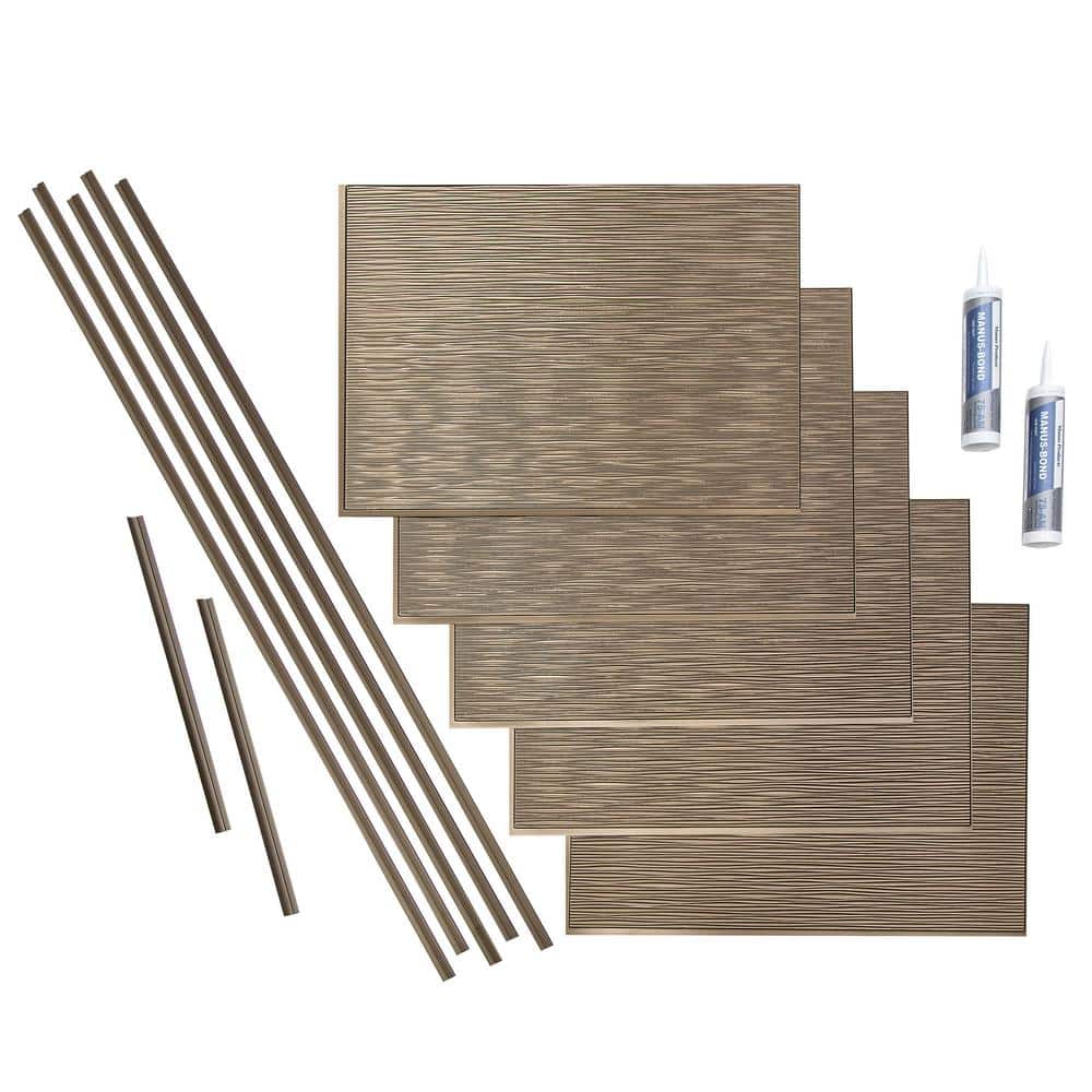 Ripple 18 in. x 24 in. Argent Bronze Vinyl Decorative Wall Tile Backsplash 15 sq. ft. Kit price history on PriceWatchPro