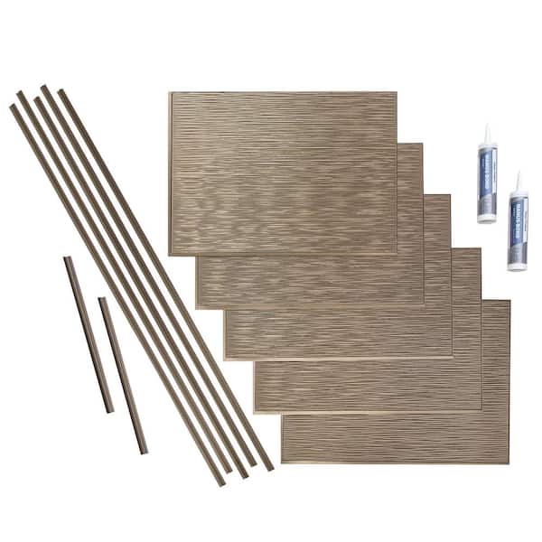 Ripple 18 in. x 24 in. Argent Bronze Vinyl Decorative Wall Tile Backsplash 15 sq. ft. Kit