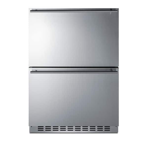 Summit Appliance 3.9 cu. ft. Drawer Refrigerator with Freezer in Stainless Steel