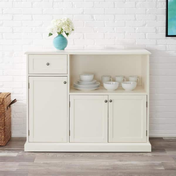 Ivory Wood Transitional Kitchen Pantry (46 in. W x 36 in. H)