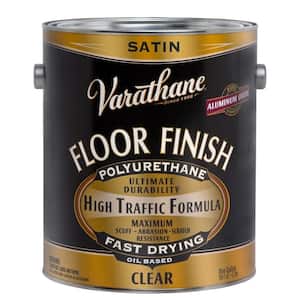 1 gal. Clear Satin Oil-Based Floor Finish Polyurethane (2-Pack)