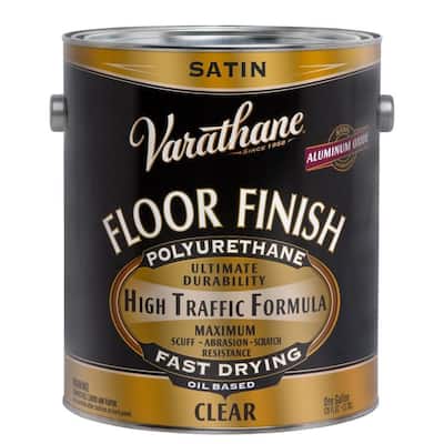1 gal. Clear Satin Oil-Based Floor Finish Polyurethane (2-Pack)