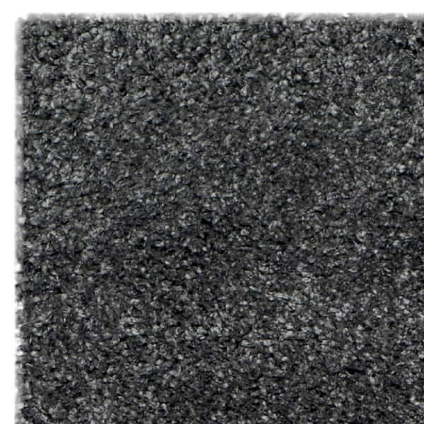 Santa Monica Shag Dark Gray 2 ft. x 11 ft. Solid Runner Rug