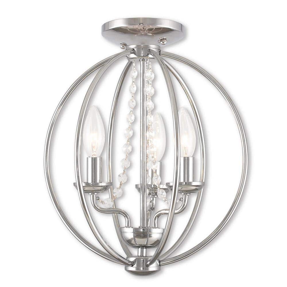 Elegant Arabella Mini Chandelier with Polished Chrome and Crystal Accents