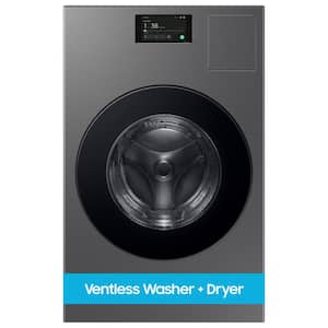 Bespoke 5.3 cu. ft. Ultra Capacity All-In-One Washer Dryer Combo with Super Speed and Ventless Heat Pump in Dark Steel