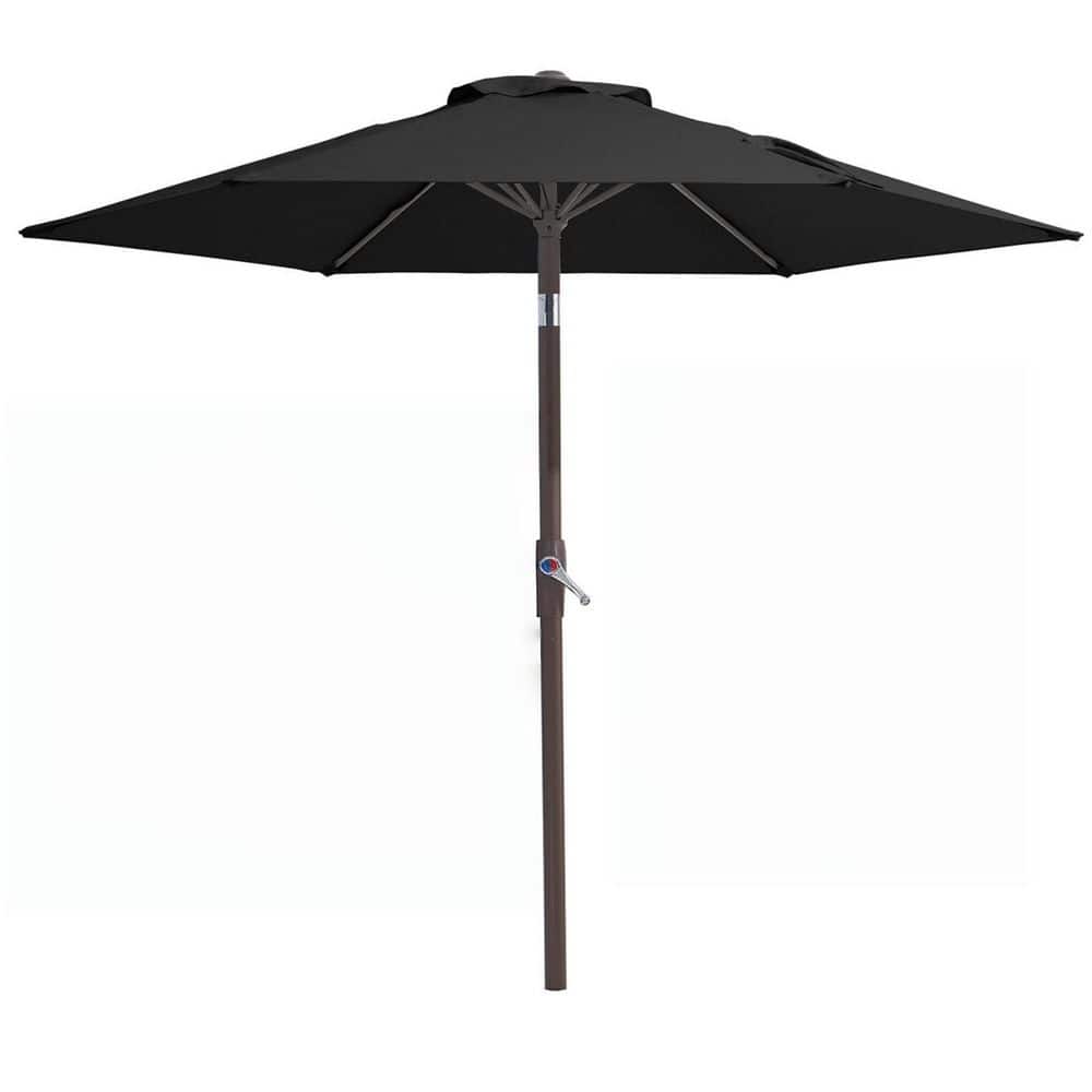 7.5 ft. Alloy Steel Market Tilt Patio Umbrella in Peacock Dark Black price history on PriceWatchPro