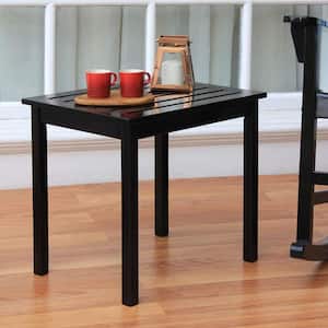 Alston Black Wood Outdoor Side Table