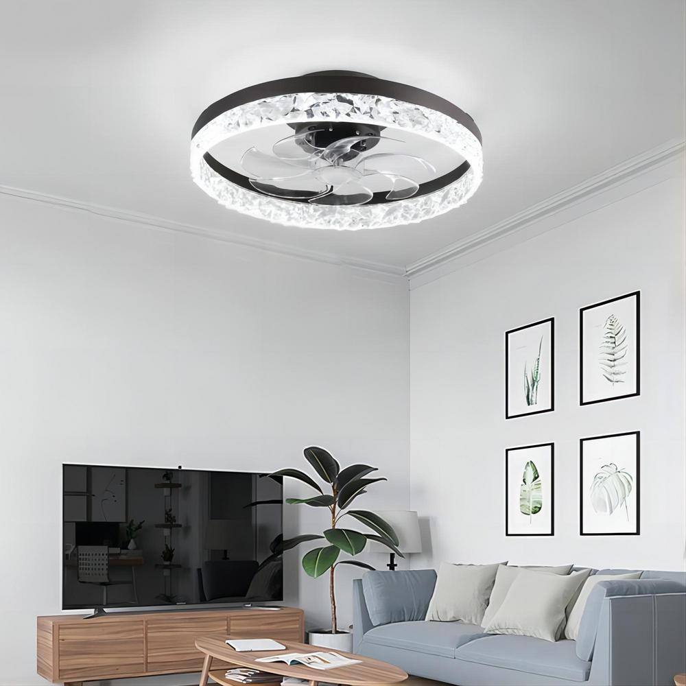 Bronze 19.6'' Low Profile LED Ceiling Fan with Remote