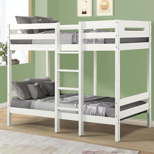 Acme Furniture Esin White Finish Twin adjustable bunk bed BD01864 - The ...