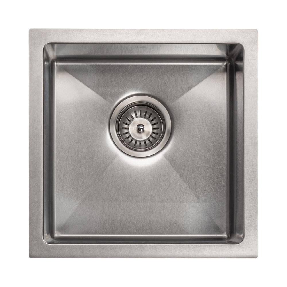 DuraSnow 15" Stainless Steel Undermount Single Bowl Kitchen Sink