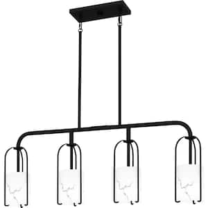 Fairbanks 4-Light Matte Black Chandelier